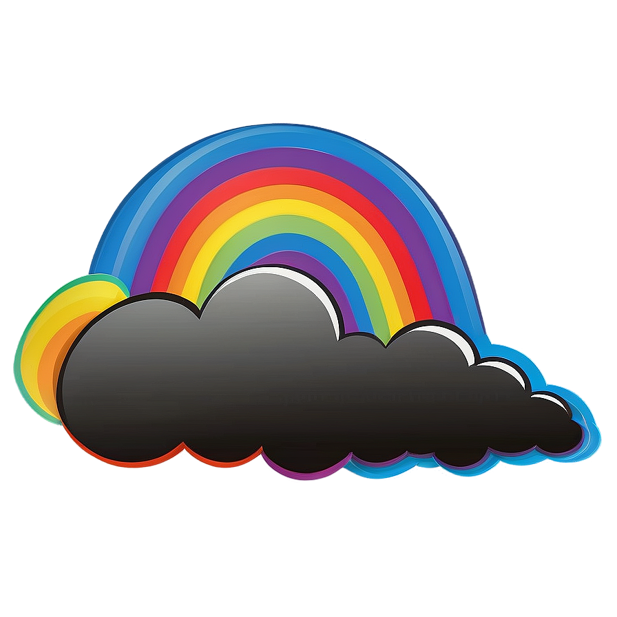 Rainbow With Clouds C