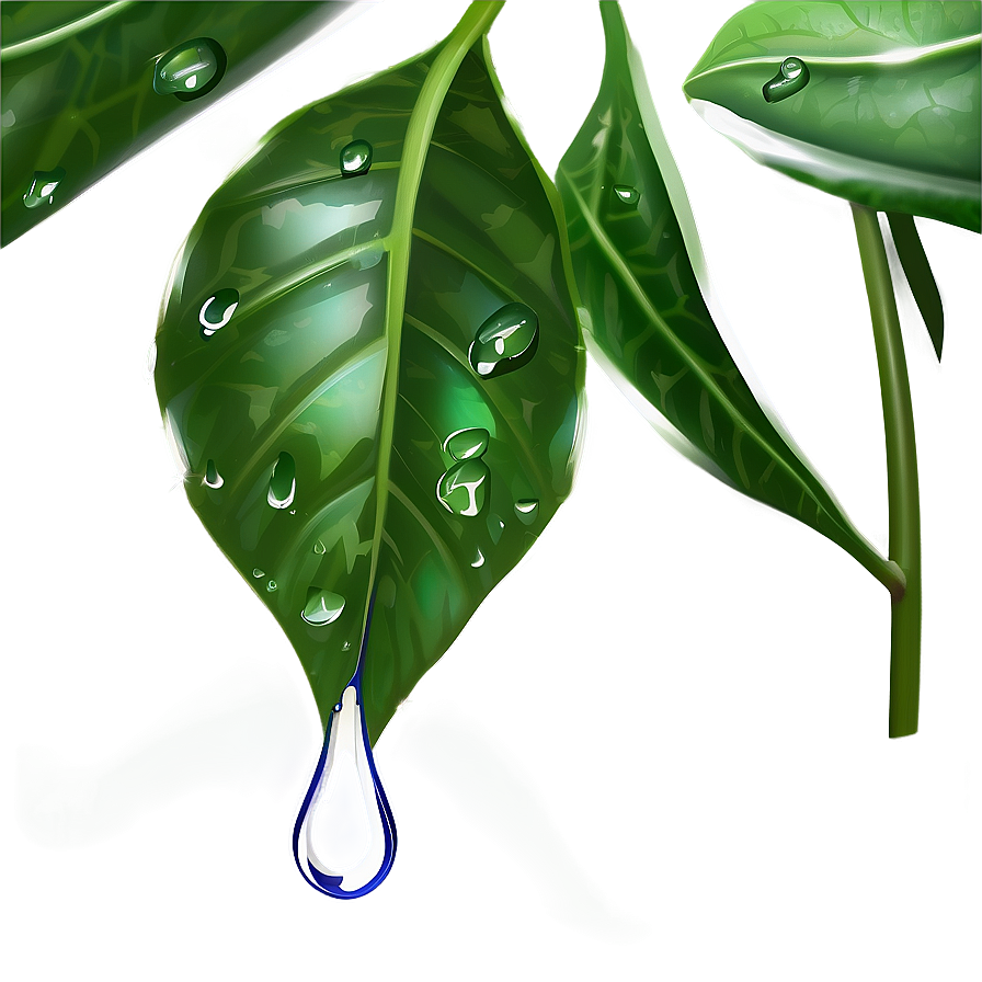 Raindrop on Leaf PNG eic PNG image with a transparent background, free high-resolution download