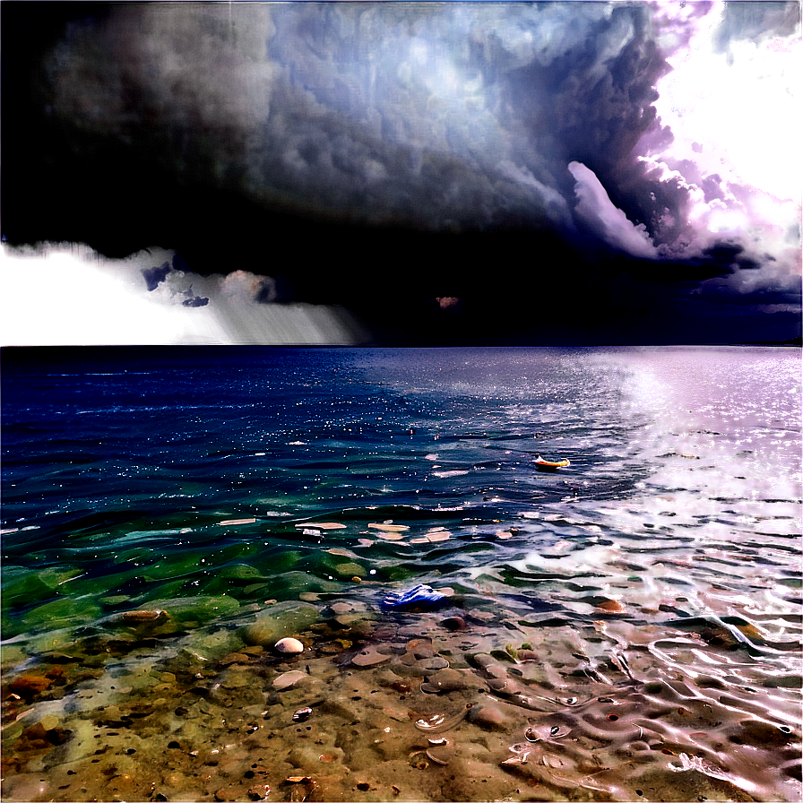 Rainstorm Over Sea Png 43