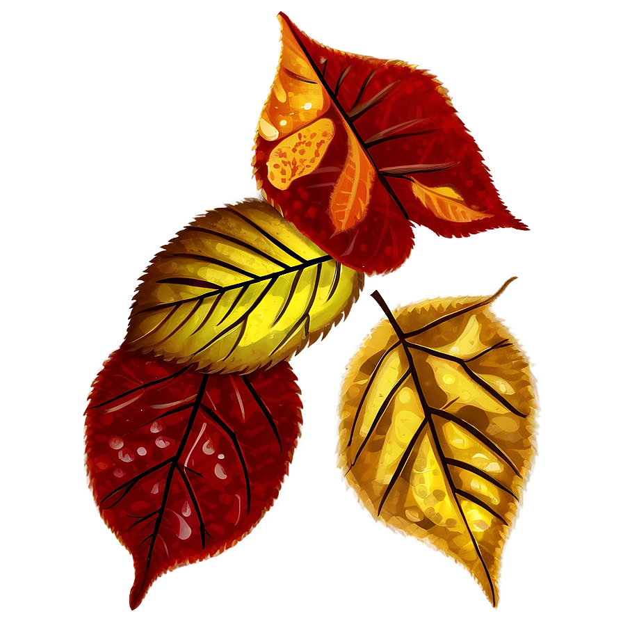 Rainy Autumn Leaves Png Xrk26