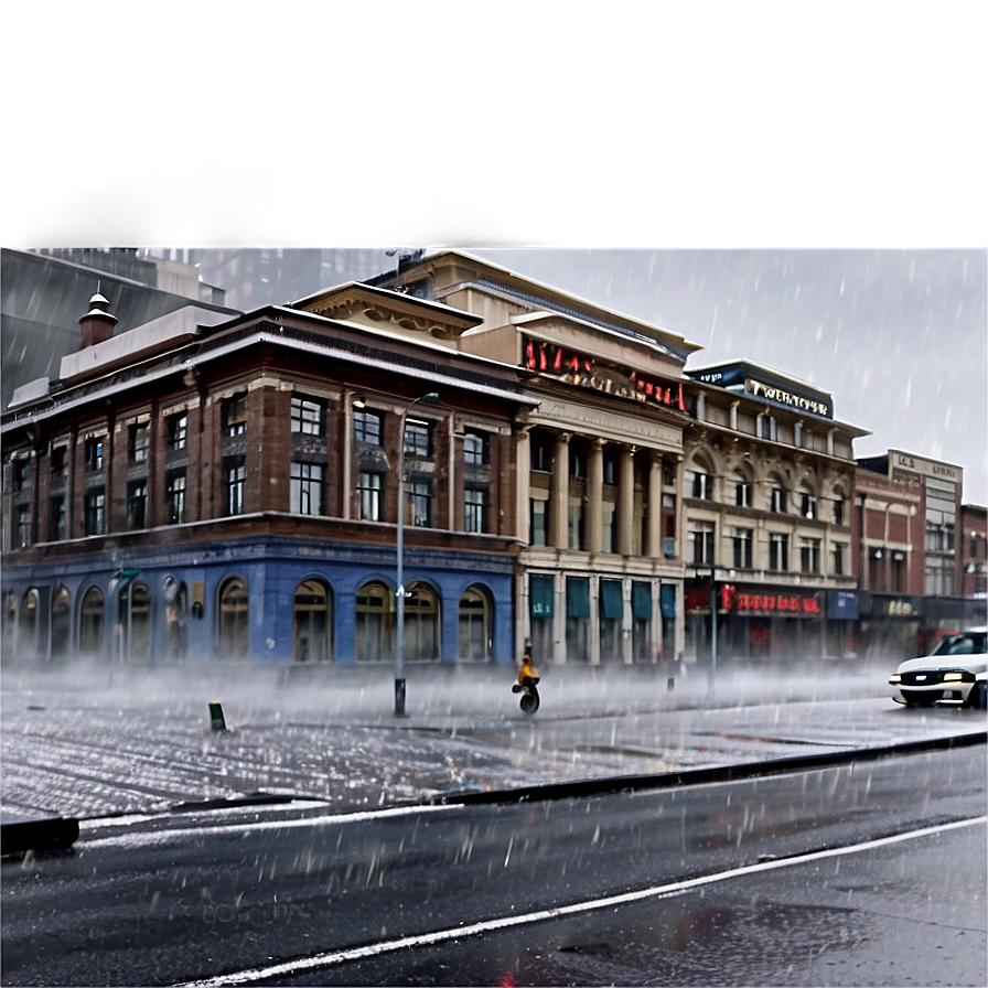 Rainy City Street Png Sdt