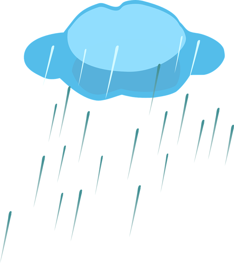 Rainy Cloud Cartoon Illustration