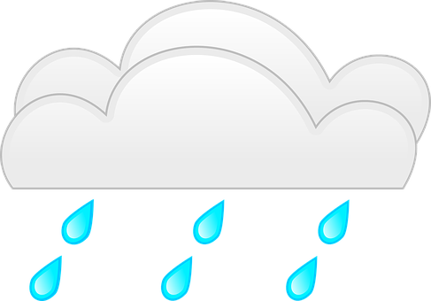 Rainy Cloud Clipart PNG with transparent background