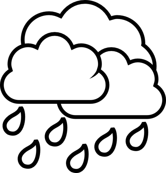 Clip Art Rain Drops Clip Art - Rain Cloud Black And White Clipart, HD Png Download PNG with transparent background