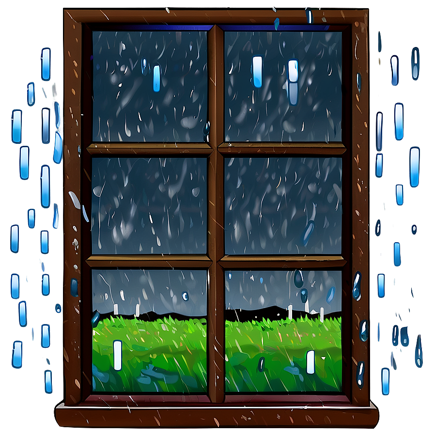 Rainy Day Window Scene PNG 11 PNG with transparent background