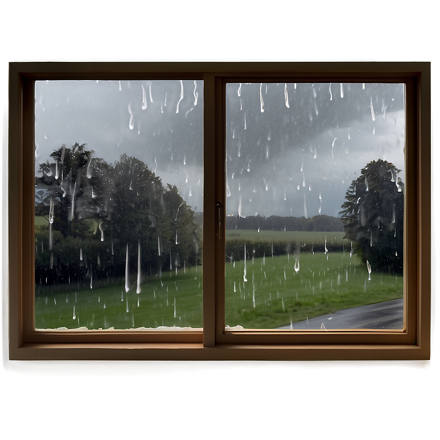 Rainy Day Window Scene PNG qsh16 PNG with transparent background