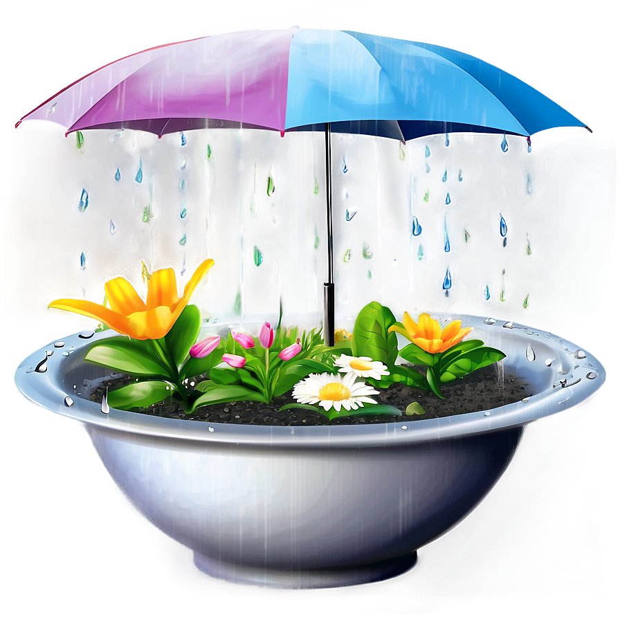 Rainy Garden Png 81