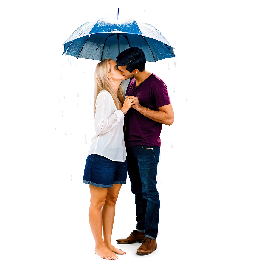 Rainy Kiss PNG gai35 PNG with transparent background