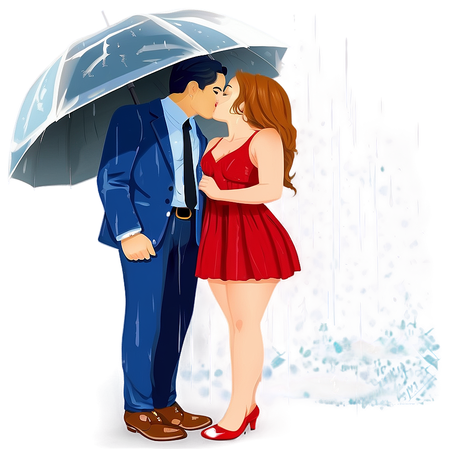 Rainy Kiss PNG oqk PNG with transparent background
