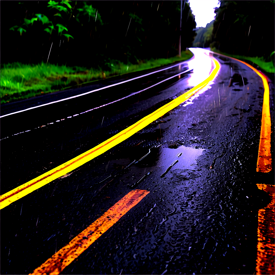 Rainy Road Png 05032024