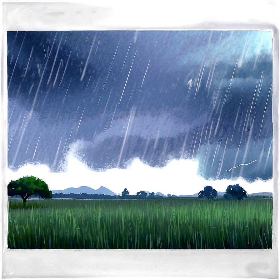 Rainy Thunderstorm Land Png Myg