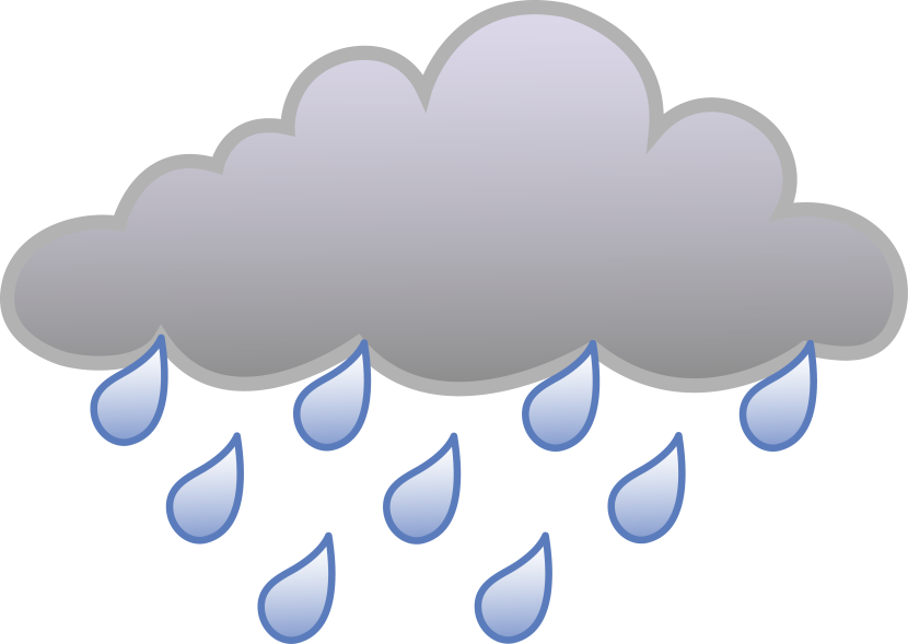Rain Cloud Weather Symbol Free Clip Art - Transparent Background Rain Cloud Clipart, HD Png Download PNG with transparent background