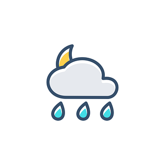 Rainy Weather Icon PNG with transparent background