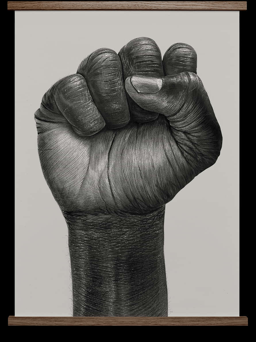 Raised Fist Drawing