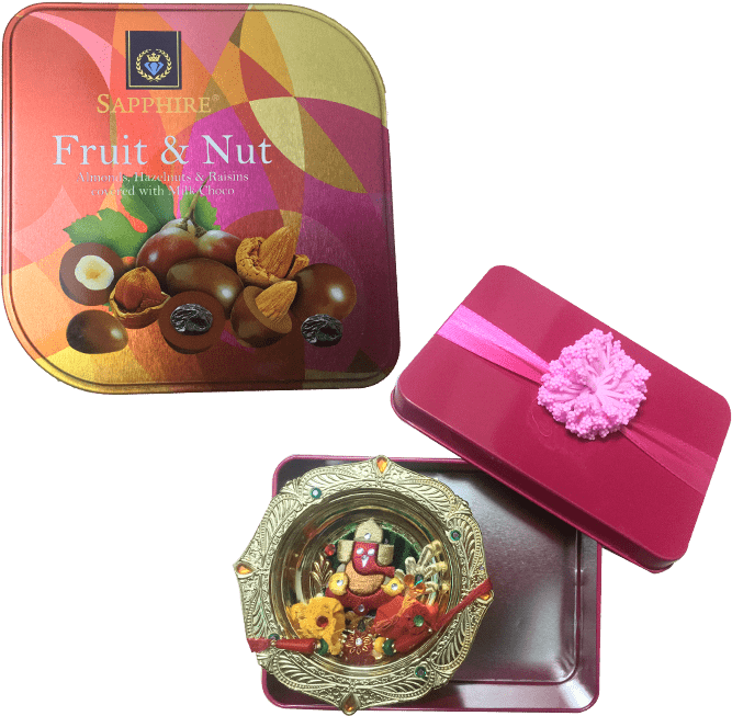 Raksha Bandhan Gift Setand Sweets Tin