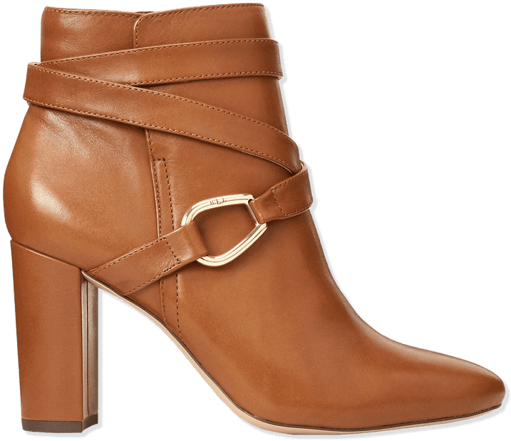 Ralph Lauren Brown Leather Ankle Boot