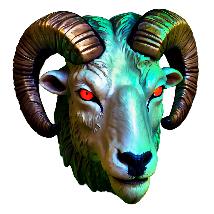 Ram Head With Glowing Eyes Png 58