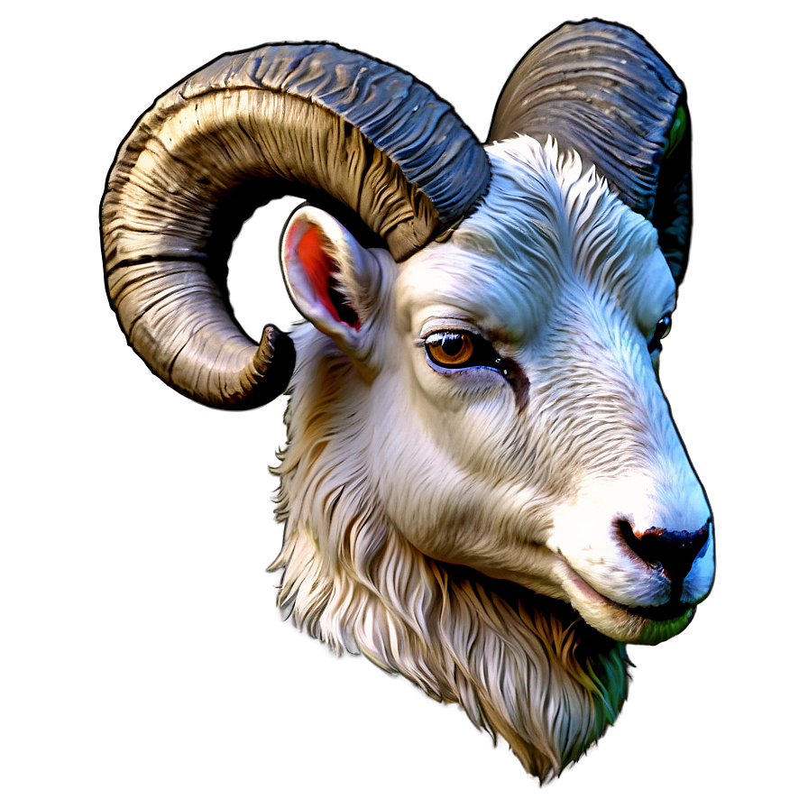 Ram Head With Mountain Background Png Epm