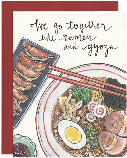 Ramen & Gyoza - Ramen Greeting Card PNG image with a transparent background, free high-resolution download