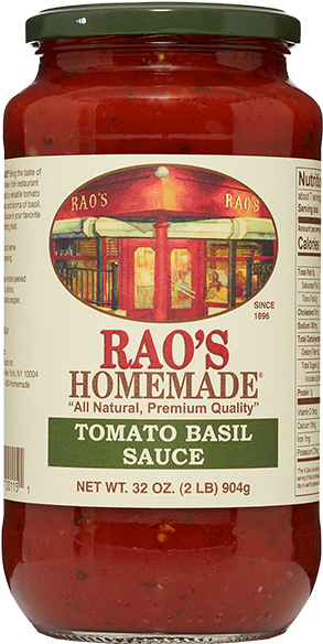 Raos Homemade Tomato Basil Sauce Jar