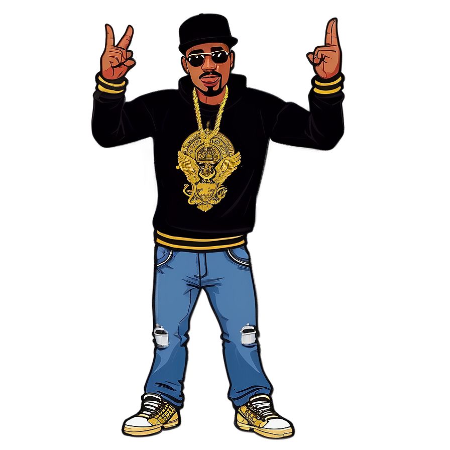 Rapper in Animated Style PNG 69 PNG with transparent background