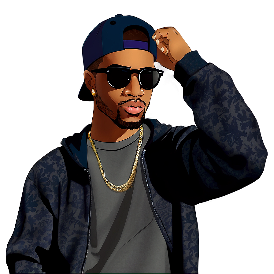 Rapper In Animated Style Png 98