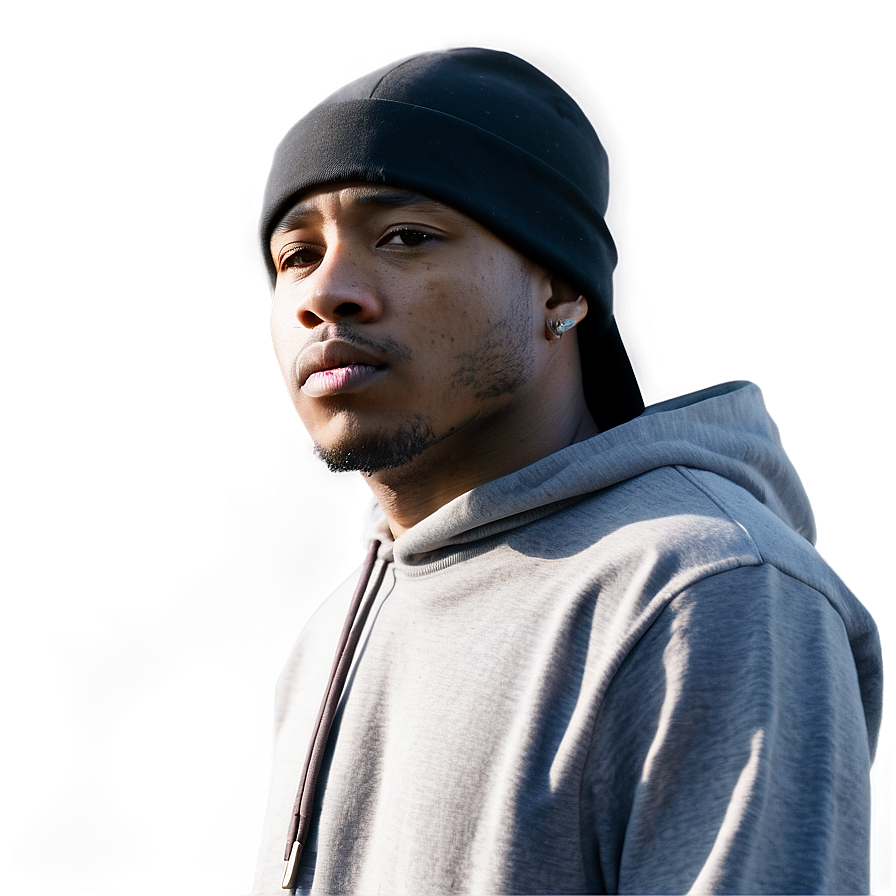 Rapper in Hoodie PNG 06112024 PNG with transparent background
