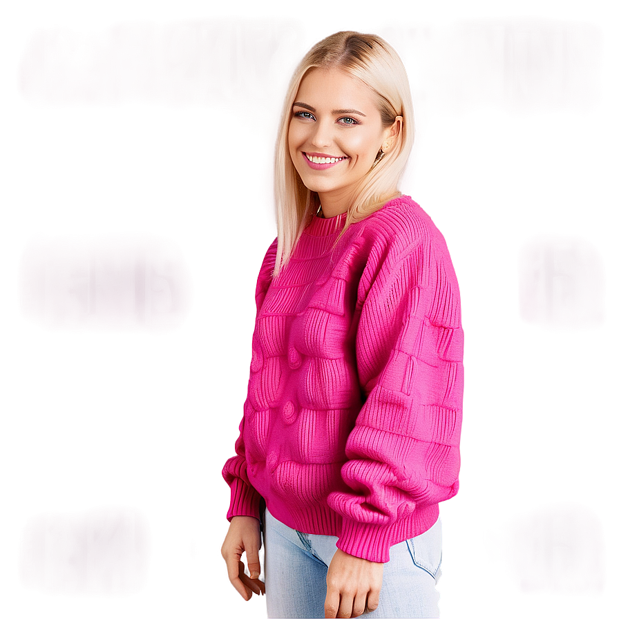 Raspberry Pink Sweater Png 06292024