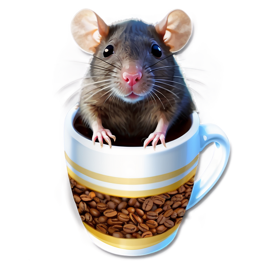 Rat In Coffee Cup Png Ehg99