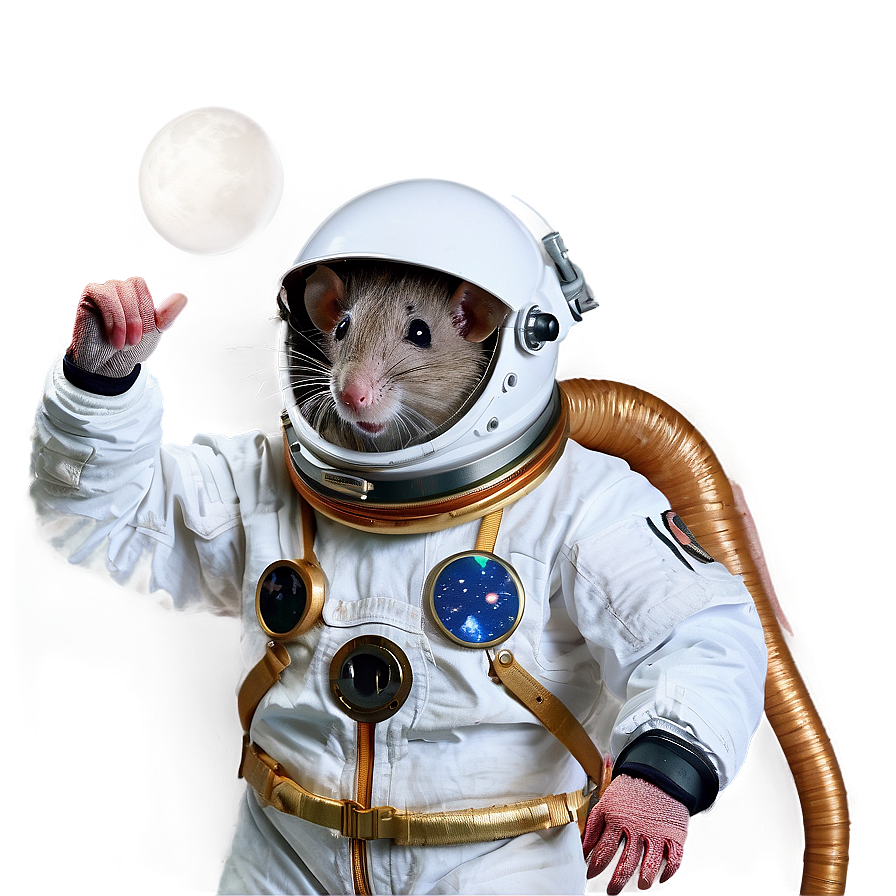 Rat In Space Suit Png 05042024