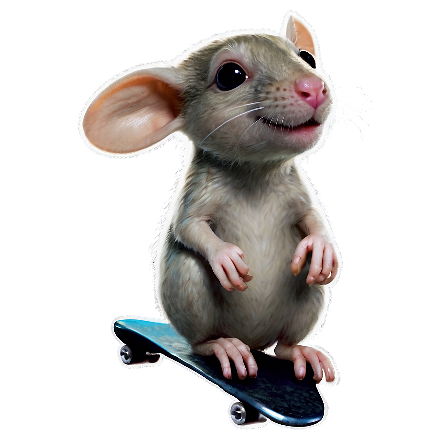 Rat On Skateboard Png Mgu25