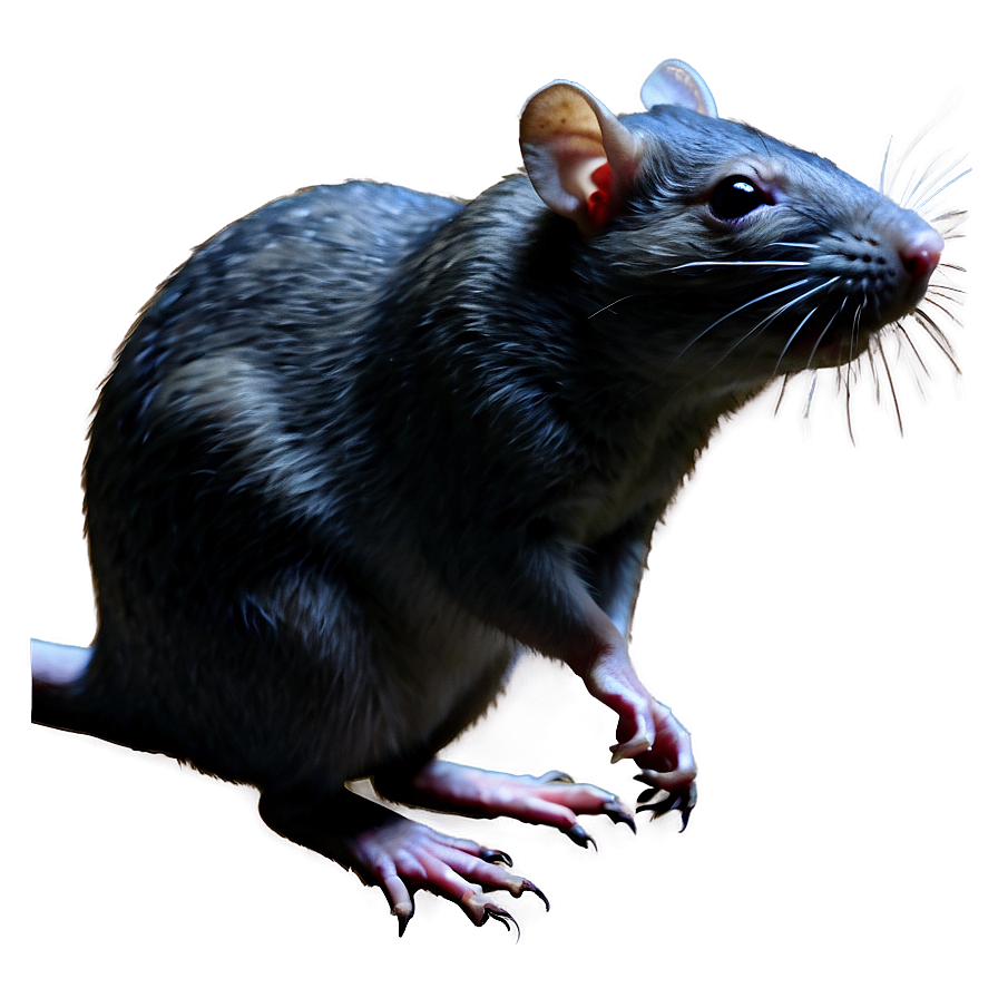 Rat Silhouette PNG 05042024 PNG with transparent background