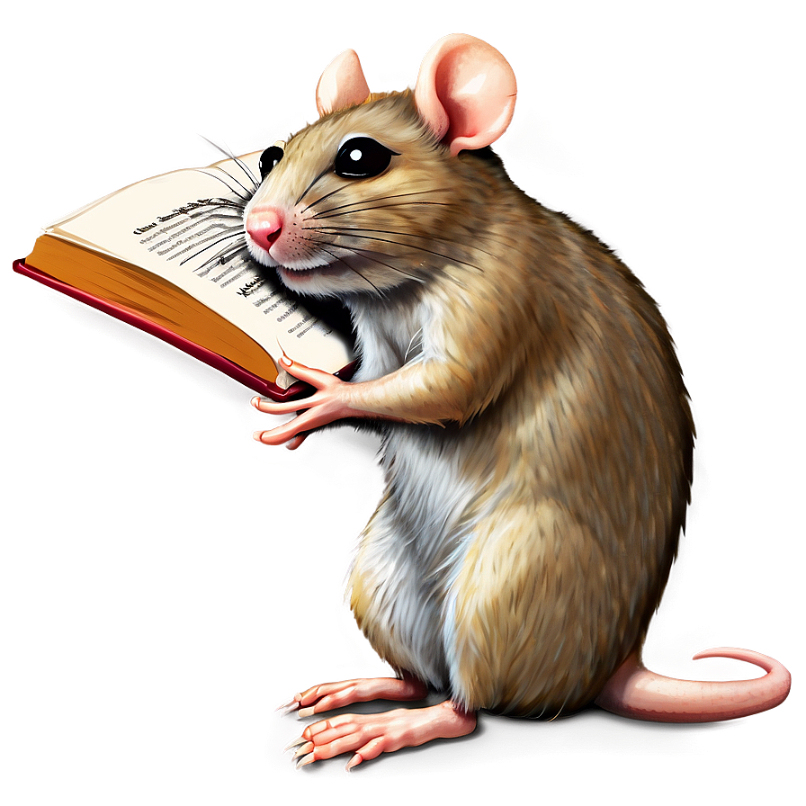 Rat With Book Png 73