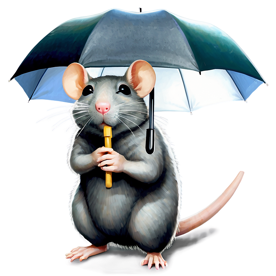 Rat With Umbrella Png 05042024