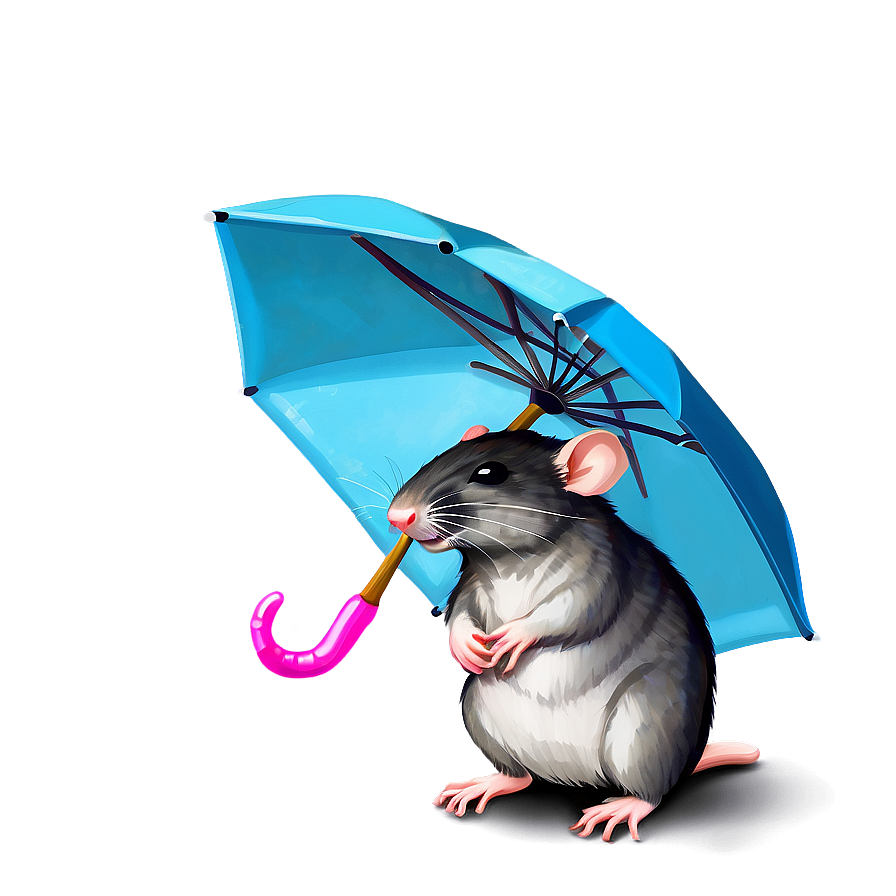 Rat With Umbrella Png 05042024