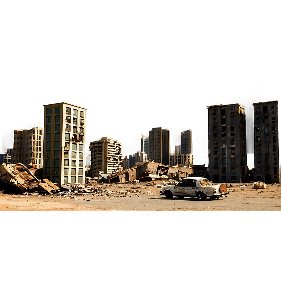 Ravaged City Panorama Png Wau