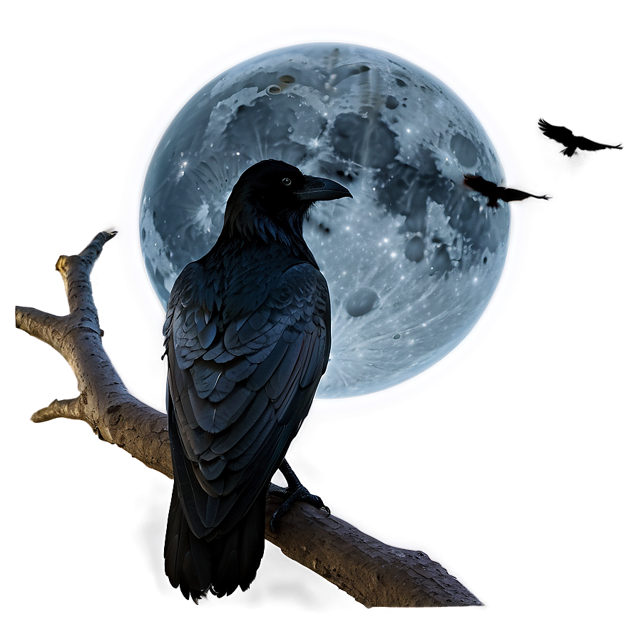 Raven In Moonlight Png Mwl