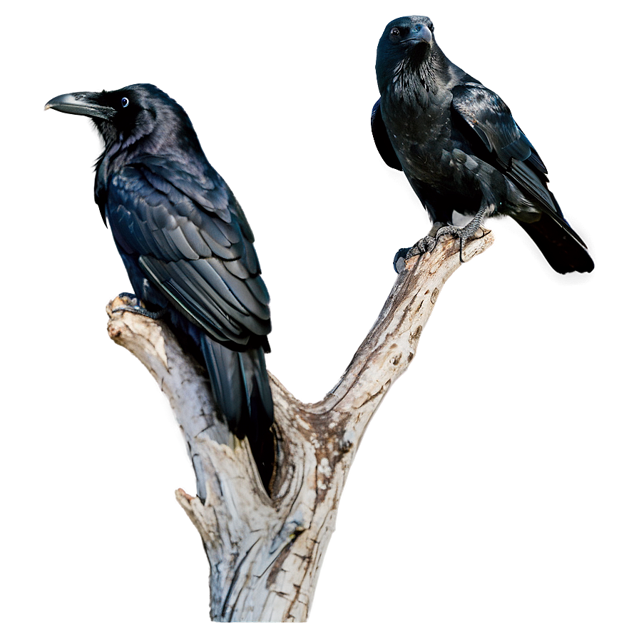 Raven on Branch PNG eou18 PNG with transparent background