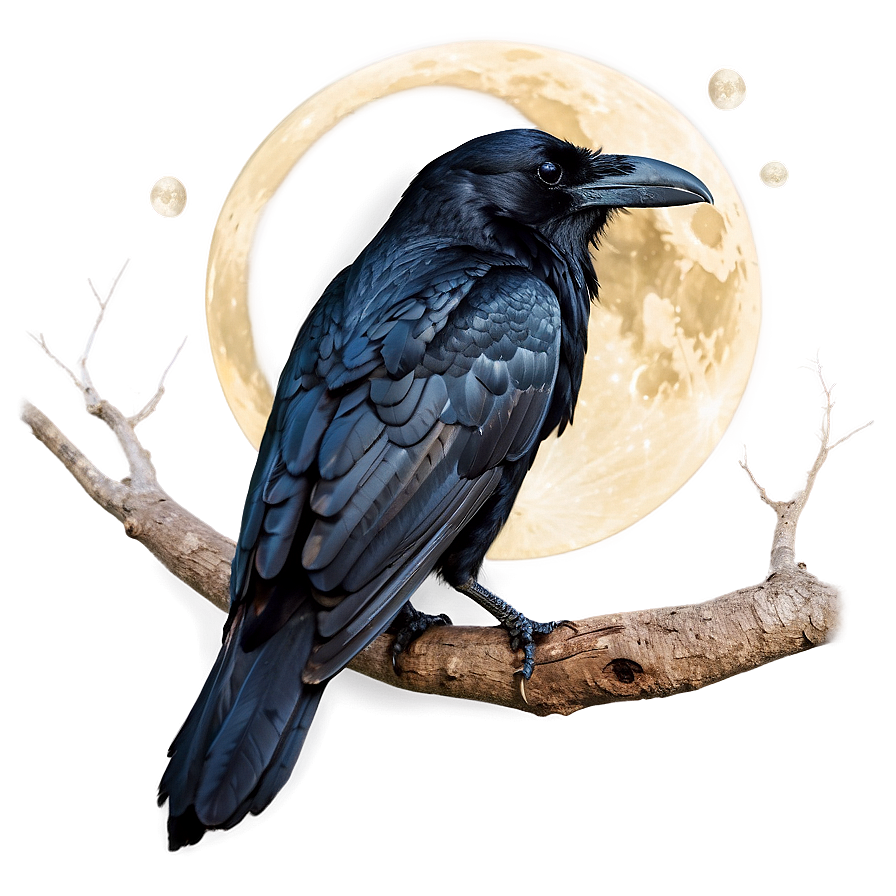 Raven With Moon Phases Png Ecd