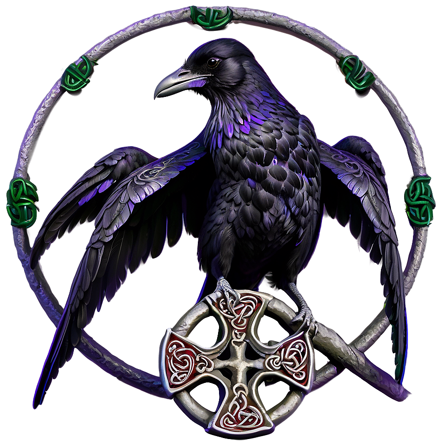 Ravens On Celtic Cross Png Fvd79