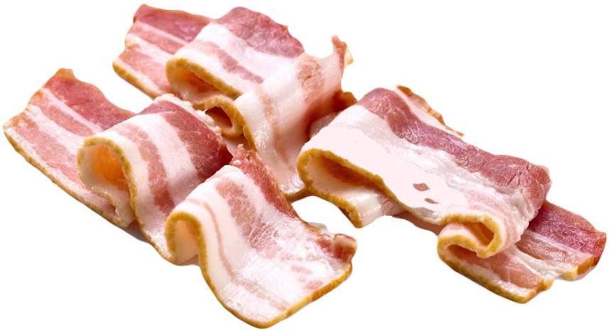 Raw Bacon Slices