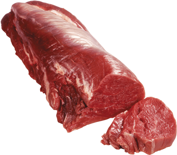 Raw Beef Tenderloin Steak Cut