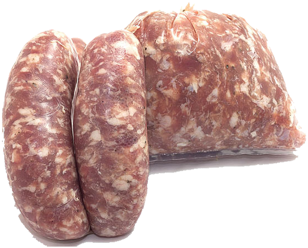 Raw Sausage Links Isolated