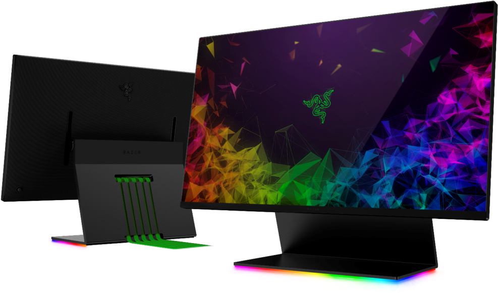 Razer Gaming Monitorand Laptop Stand PNG with transparent background