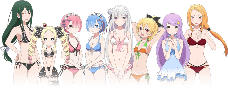 Re_ Zero_ Characters_ Beachwear_ Lineup