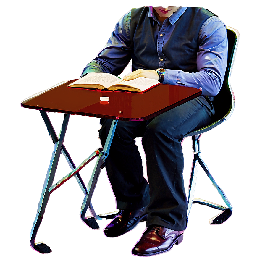 Reading Book At Desk Png 20