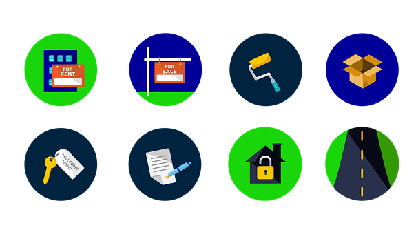 Real Estateand Home Service Icons PNG with transparent background