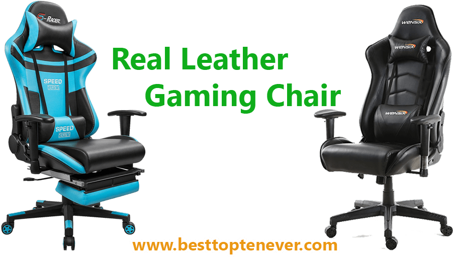 Real Leather Gaming Chair Comparison PNG with transparent background