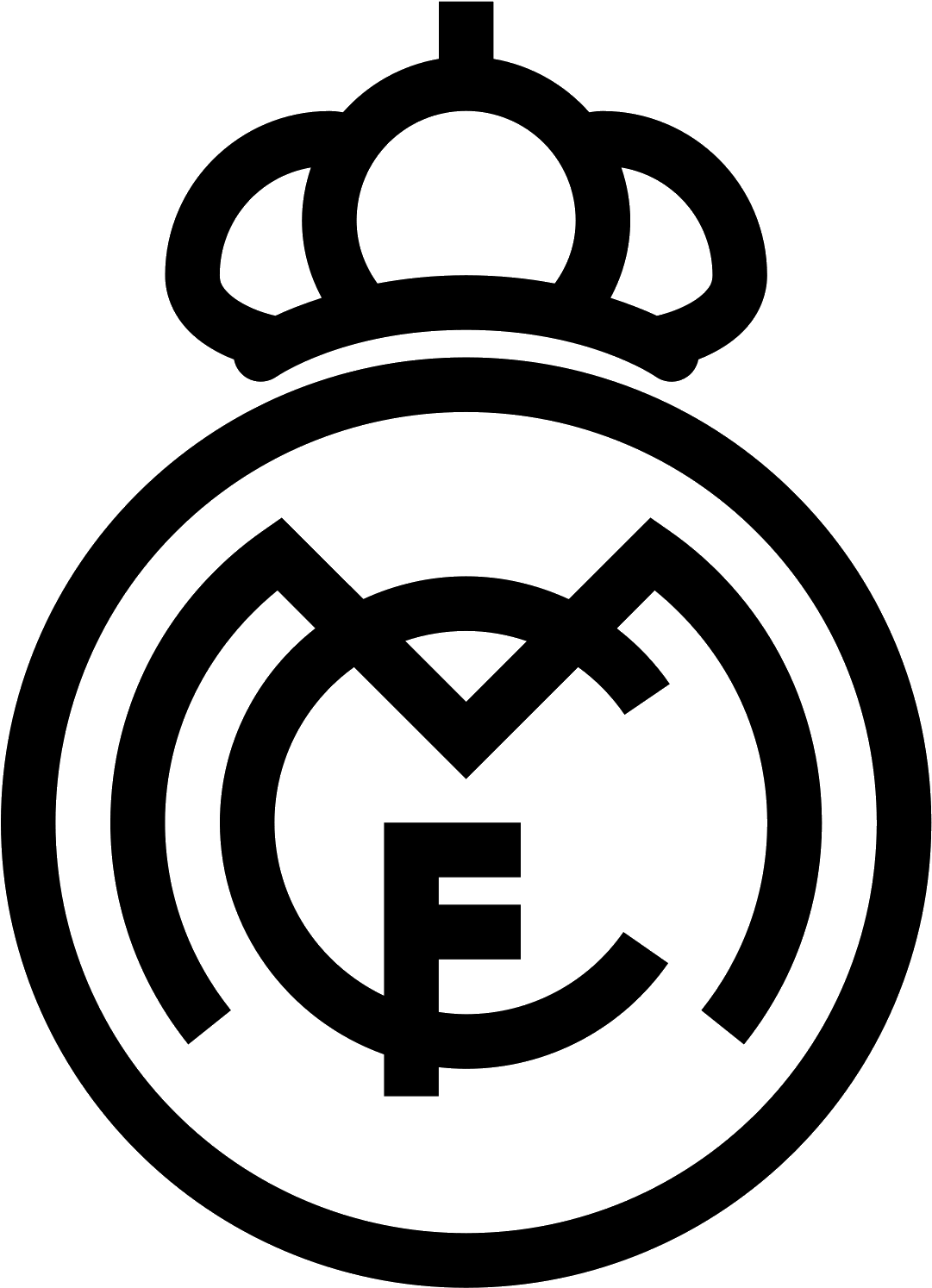Real Madrid Club Crest PNG with transparent background