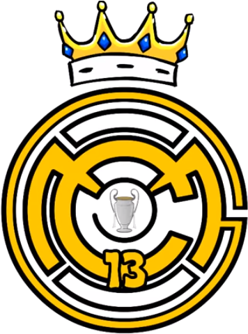 Real Madrid Logowith Champions League Trophies PNG with transparent background